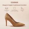 imageCUSHIONAIRE Lola Dress Pump Heels for Women Classic Pointed Toe High Heels with Soft Memory Foam and Durable OutsoleCamel Suede