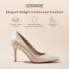 imageCUSHIONAIRE Lola Dress Pump Heels for Women Classic Pointed Toe High Heels with Soft Memory Foam and Durable OutsoleChampagne