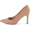 imageCUSHIONAIRE Lola Dress Pump Heels for Women Classic Pointed Toe High Heels with Soft Memory Foam and Durable OutsoleTan Patent