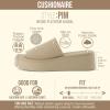 imageCUSHIONAIRE Pim Wedge Chunky Platform Womens Sandals with Firm Knit Upper amp Memory Foam Summer Sandals for WomenTaupe Weave