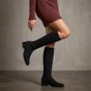 imageCUSHIONAIRE Rialto Womens KneeHigh Stretch Boot  SlipOn Tall Shaft Boot with Memory Foam amp Low Block HeelKnit Black