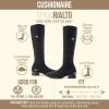 imageCUSHIONAIRE Rialto Womens KneeHigh Stretch Boot  SlipOn Tall Shaft Boot with Memory Foam amp Low Block HeelKnit Black