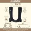 imageCUSHIONAIRE Rialto Womens KneeHigh Stretch Boot  SlipOn Tall Shaft Boot with Memory Foam amp Low Block HeelKnit Gray