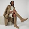 imageCUSHIONAIRE Rialto Womens KneeHigh Stretch Boot  SlipOn Tall Shaft Boot with Memory Foam amp Low Block HeelKnit Taupe
