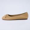 imageCUSHIONAIRE Womens Como Bow Flat with Memory Foam and Wide Widths AvailableBeige