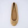 imageCUSHIONAIRE Womens Como Bow Flat with Memory Foam and Wide Widths AvailableBeige