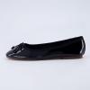 imageCUSHIONAIRE Womens Como Bow Flat with Memory Foam and Wide Widths AvailableBlack Patent
