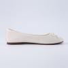 imageCUSHIONAIRE Womens Como Bow Flat with Memory Foam and Wide Widths AvailableEggshell