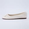 imageCUSHIONAIRE Womens Como Bow Flat with Memory Foam and Wide Widths AvailableEggshell
