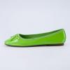 imageCUSHIONAIRE Womens Como Bow Flat with Memory Foam and Wide Widths AvailableLime Patent