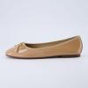 imageCUSHIONAIRE Womens Como Bow Flat with Memory Foam and Wide Widths AvailableTan Patent