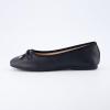 imageCUSHIONAIRE Womens Dove Bling Bow Flat with Memory Foam Wide Widths AvailableBlack Smooth