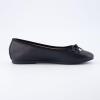 imageCUSHIONAIRE Womens Dove Bling Bow Flat with Memory Foam Wide Widths AvailableBlack Smooth