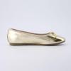 imageCUSHIONAIRE Womens Dove Bling Bow Flat with Memory Foam Wide Widths AvailableGold Metallic