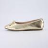 imageCUSHIONAIRE Womens Dove Bling Bow Flat with Memory Foam Wide Widths AvailableGold Metallic
