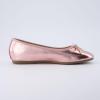 imageCUSHIONAIRE Womens Dove Bling Bow Flat with Memory Foam Wide Widths AvailablePink Metallic