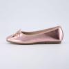 imageCUSHIONAIRE Womens Dove Bling Bow Flat with Memory Foam Wide Widths AvailablePink Metallic