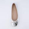 imageCUSHIONAIRE Womens Dove Bling Bow Flat with Memory Foam Wide Widths AvailableSilver Metallic