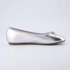 imageCUSHIONAIRE Womens Dove Bling Bow Flat with Memory Foam Wide Widths AvailableSilver Metallic