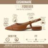 imageCUSHIONAIRE Womens Forever Pointed Toe Sling Back Dress Shoe Memory Foam Wide Widths Available Cream SmoothTan Smooth