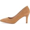 imageCUSHIONAIRE Womens Halsey Dress Pump with Comfort Wide Widths AvailableCamel Suede
