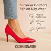 imageCUSHIONAIRE Womens Halsey Dress Pump with Comfort Wide Widths AvailableRed Patent