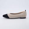 imageCUSHIONAIRE Womens Splendor Knit Flat with Memory Foam Wide Widths AvailableBeigeBlack Knit