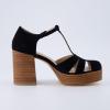 imageCUSHIONAIRE Womens Tizzy Mary Jane Platform Heels Memory Foam Wide Widths AvailableBlack Microsuede