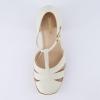 imageCUSHIONAIRE Womens Tizzy Mary Jane Platform Heels Memory Foam Wide Widths AvailableCream Nappa