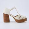 imageCUSHIONAIRE Womens Tizzy Mary Jane Platform Heels Memory Foam Wide Widths AvailableCream Nappa