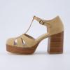 imageCUSHIONAIRE Womens Tizzy Mary Jane Platform Heels Memory Foam Wide Widths AvailableSand Nubuck