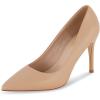 imageCUSHIONAIRE Lola Dress Pump Heels for Women Classic Pointed Toe High Heels with Soft Memory Foam and Durable OutsoleBeige
