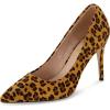 imageCUSHIONAIRE Lola Dress Pump Heels for Women Classic Pointed Toe High Heels with Soft Memory Foam and Durable OutsoleLeopard