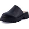 imageCUSHIONAIRE Womens Bolt Slip on Lug Mule Memory Foam Wide Widths AvailableBlack
