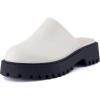 imageCUSHIONAIRE Womens Bolt Slip on Lug Mule Memory Foam Wide Widths AvailableCream