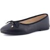 imageCUSHIONAIRE Womens Dove Bling Bow Flat with Memory Foam Wide Widths AvailableBlack Smooth