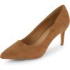 imageCUSHIONAIRE Womens Preston Dress Pump Memory Foam Wide Widths AvailableTan Suede