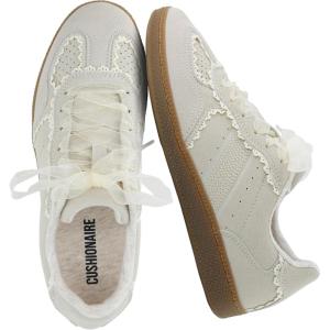 imageCUSHIONAIRE Belinda Lace Detail Casual Sneakers for Girls  Ribbon LaceUp Girls Shoes with Soft Cushion SupportGrey