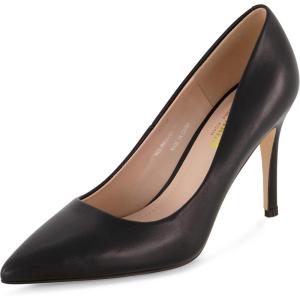 imageCUSHIONAIRE Lola Dress Pump Heels for Women Classic Pointed Toe High Heels with Soft Memory Foam and Durable OutsoleBlack