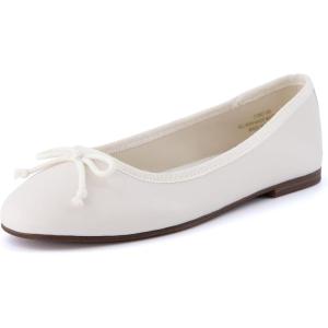 imageCUSHIONAIRE Womens Como Bow Flat with Memory Foam and Wide Widths AvailableEggshell