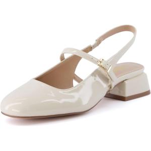 imageCUSHIONAIRE Womens Gogo Round Toe Mary Jane Dress Shoe Memory Foam Wide Widths AvailableCream