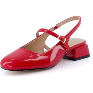 imageCUSHIONAIRE Womens Gogo Round Toe Mary Jane Dress Shoe Memory Foam Wide Widths AvailableRed