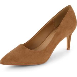 imageCUSHIONAIRE Womens Preston Dress Pump Memory Foam Wide Widths AvailableTan Suede