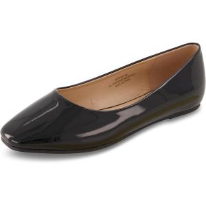 imageCUSHIONAIRE Womens Skipper Flat with Memory Foam Wide Widths AvailableBlack Patent