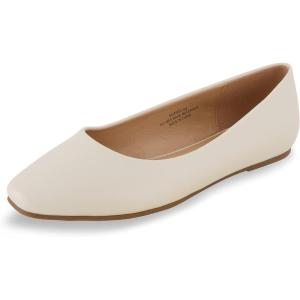 imageCUSHIONAIRE Womens Skipper Flat with Memory Foam Wide Widths AvailableIvory
