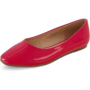 imageCUSHIONAIRE Womens Skipper Flat with Memory Foam Wide Widths AvailableRed Patent