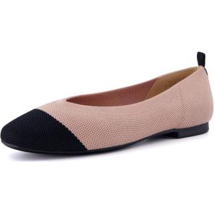 imageCUSHIONAIRE Womens Splendor Knit Flat with Memory Foam Wide Widths AvailableRoseBlack Knit