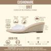 imageCUSHIONAIRE Brit Dress Wedge Sandals for Women Clear SlipOn Espadrille Heels with Soft Memory Foam ComfortClear