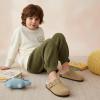 imageCUSHIONAIRE Kids Hana Cork footbed clog with Genuine Leather upper Faux Fur lining and Comfort