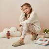 imageCUSHIONAIRE Kids Hana Cork footbed clog with Genuine Leather upper Faux Fur lining and Comfort